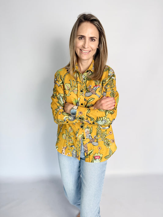 Ladies Shirt - Yellow Bird Party