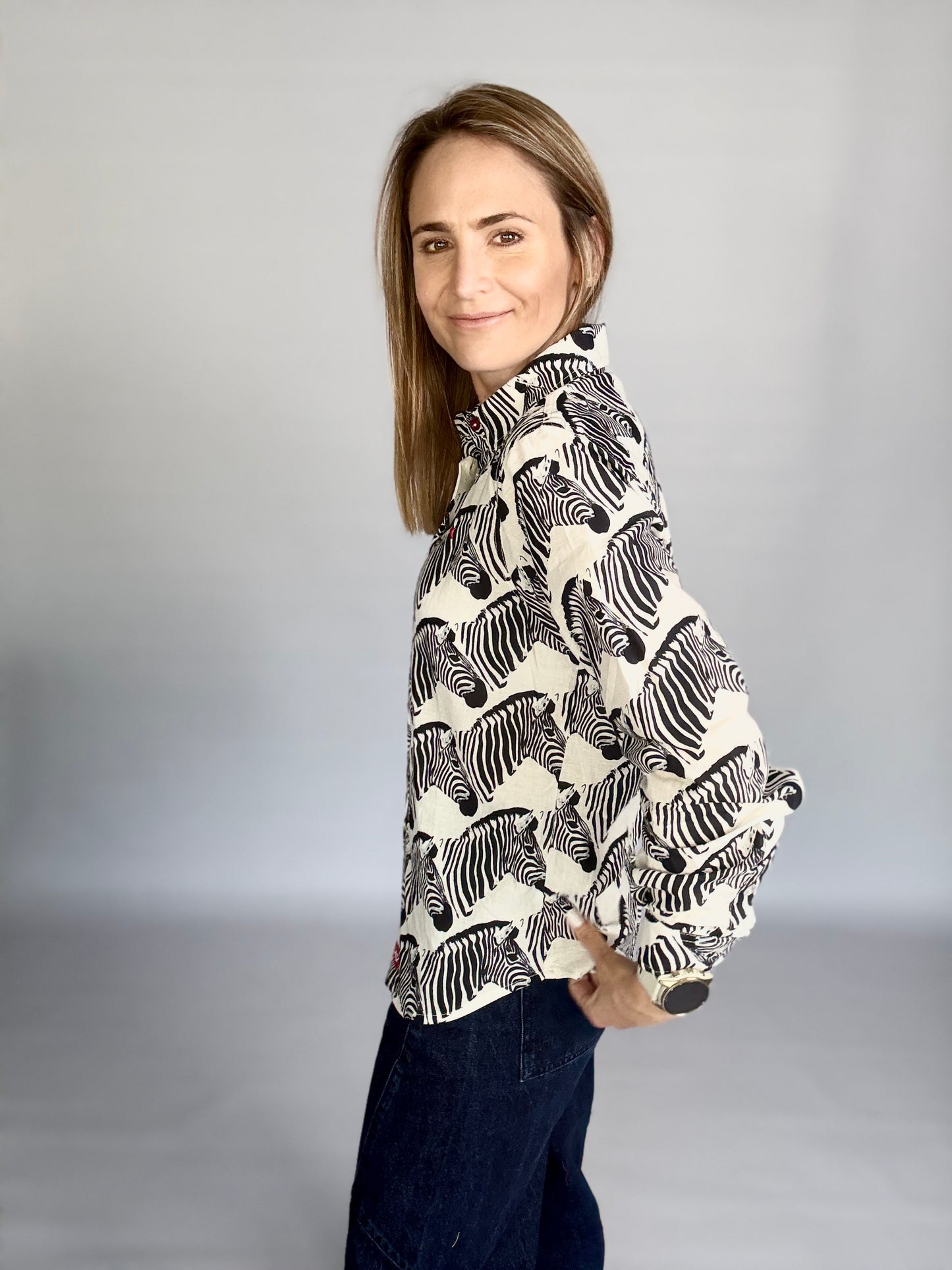 Ladies Shirt - Black Zebra