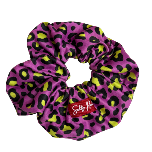 Scrunchie - Pink w Yellow Animal Print