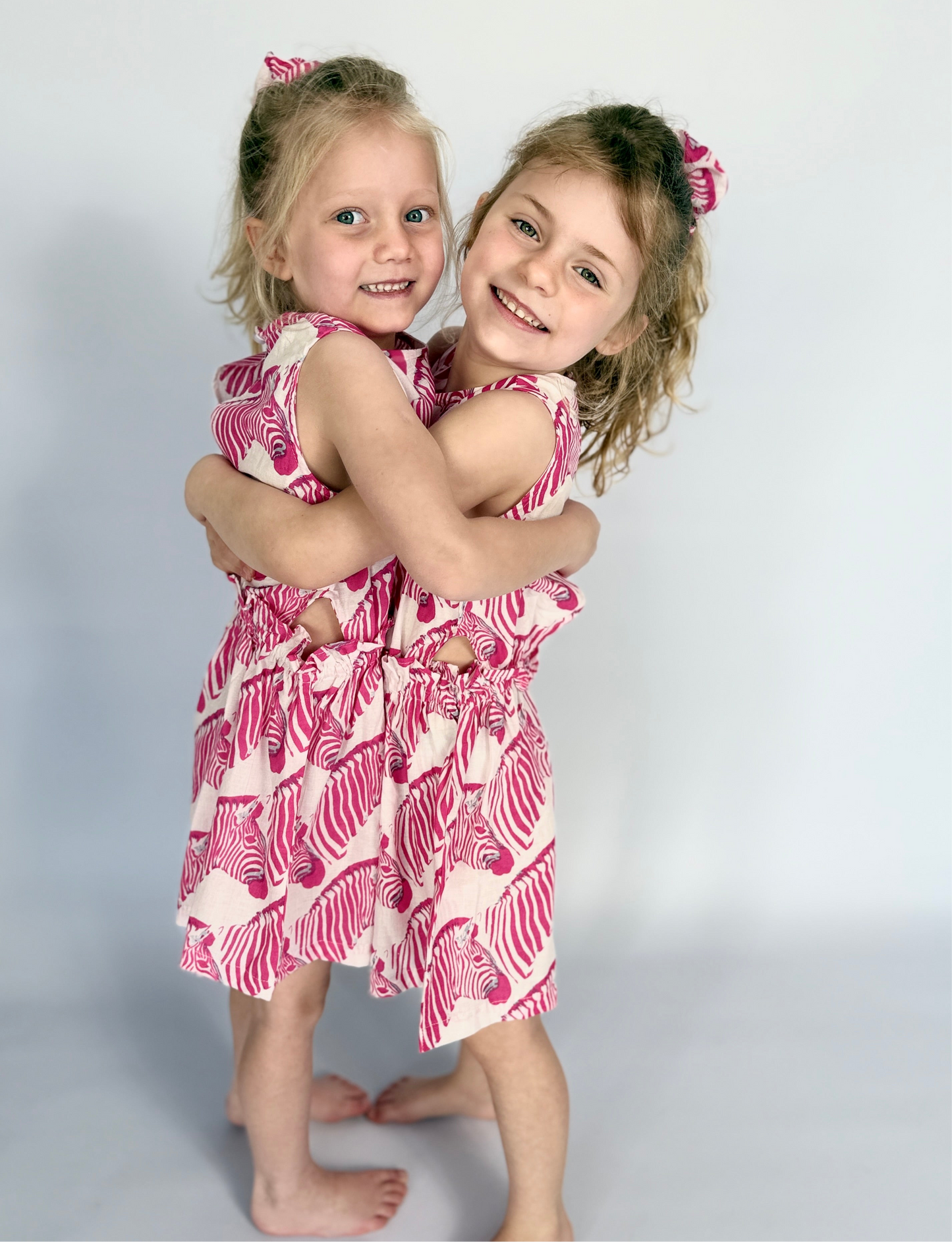 Girls Playsuit - Pink Zebra