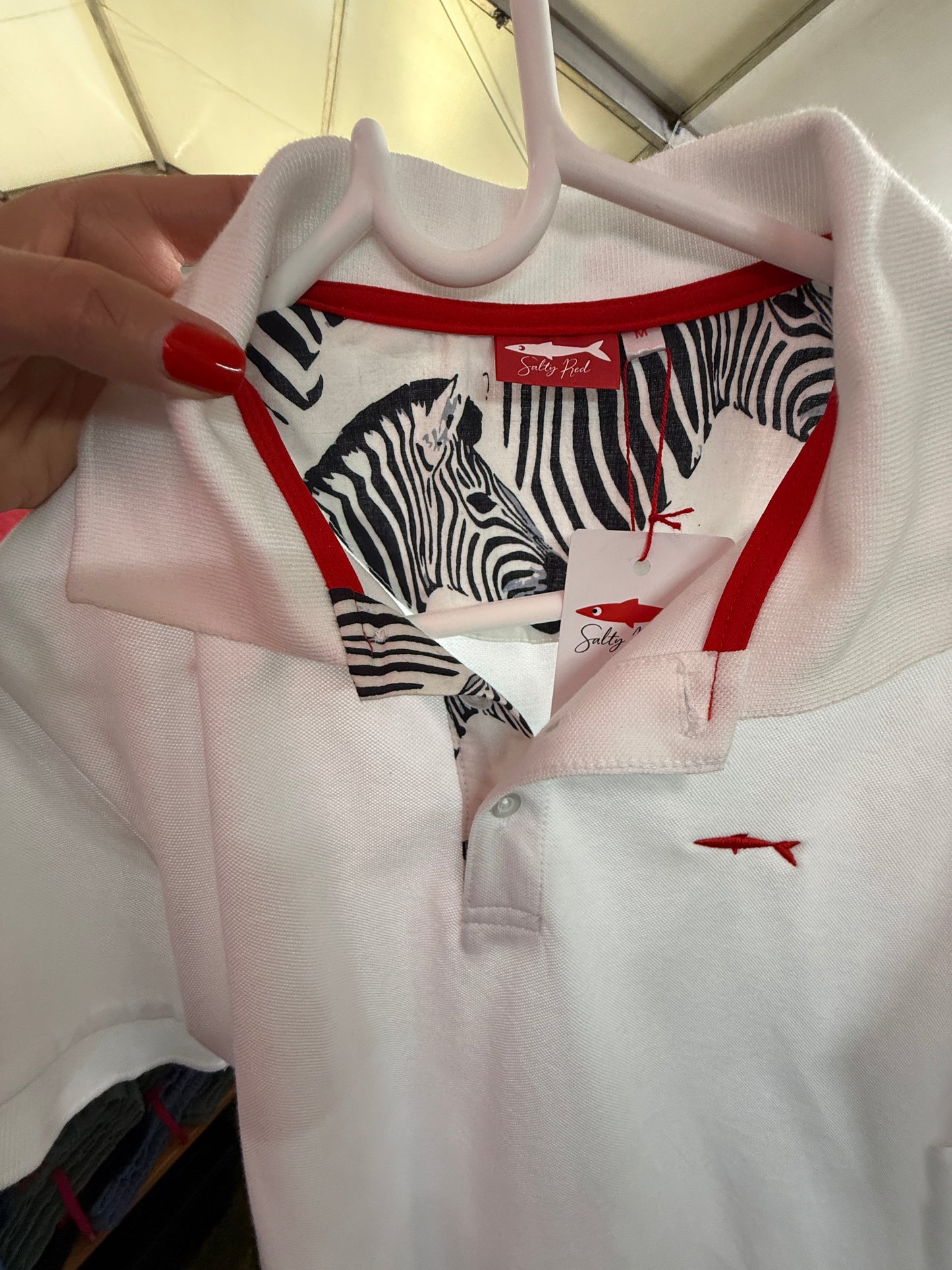 Mens Golfer - White - Black Zebra Insert