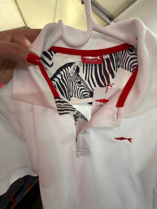 Mens Golfer - White - Black Zebra Insert