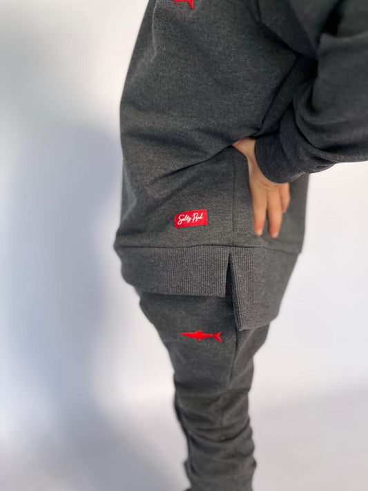 Boys Tracky Top - Charcoal