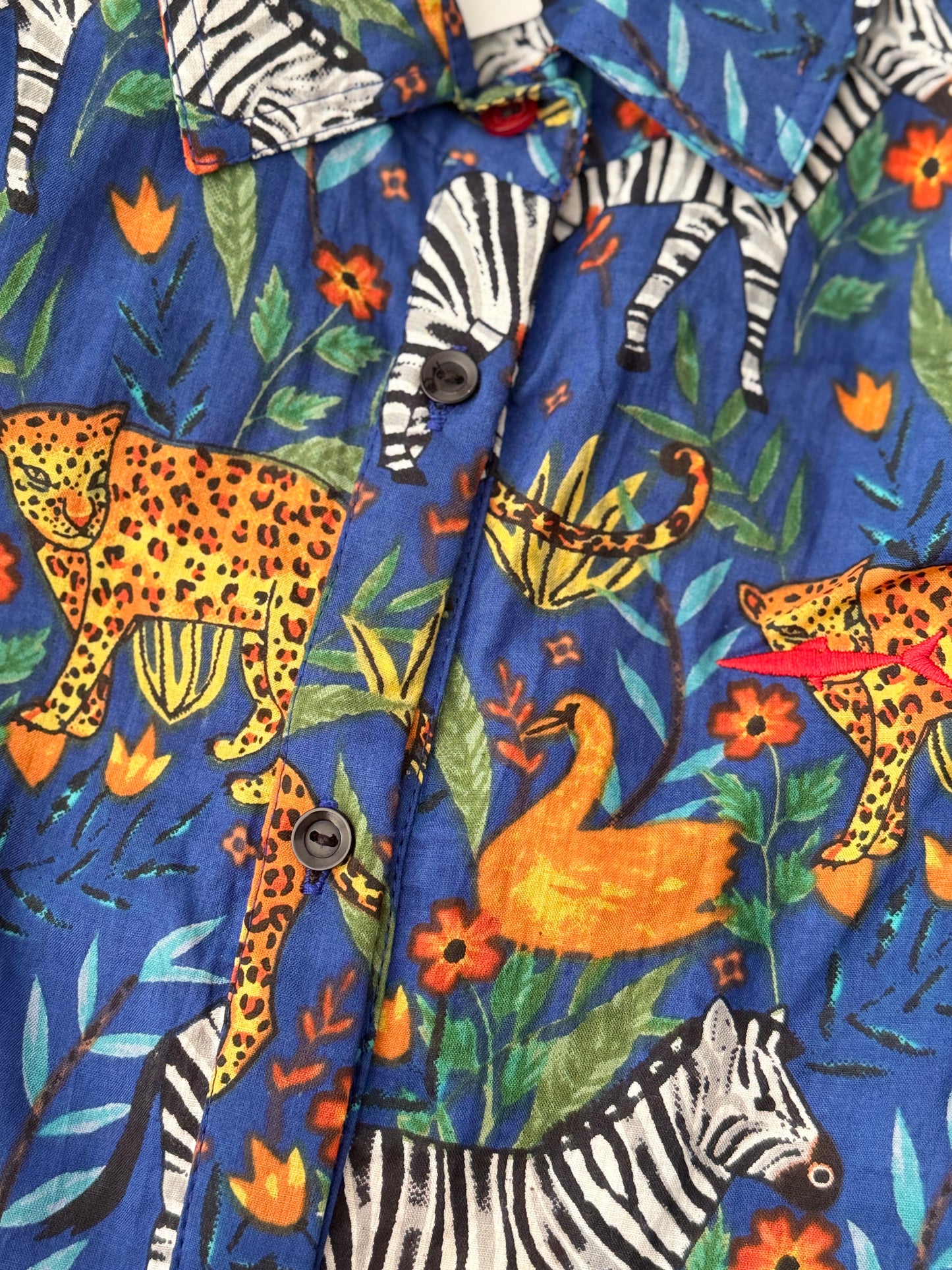 Ladies Shirt - Blue Wild Safari