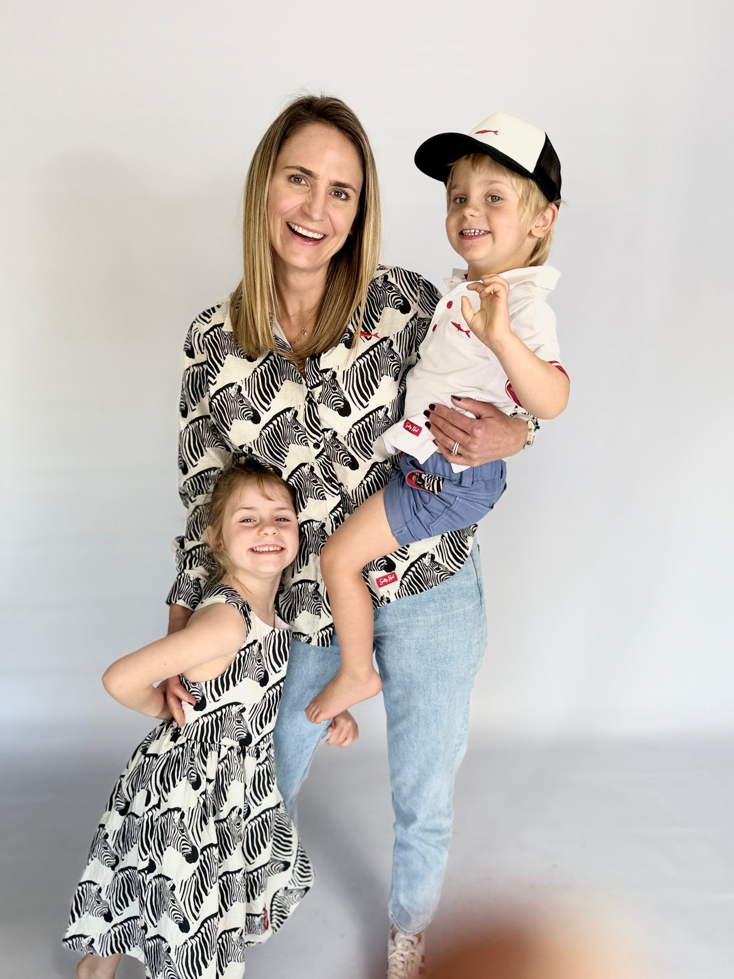 Girls Criss Cross back Dress - Black Zebra