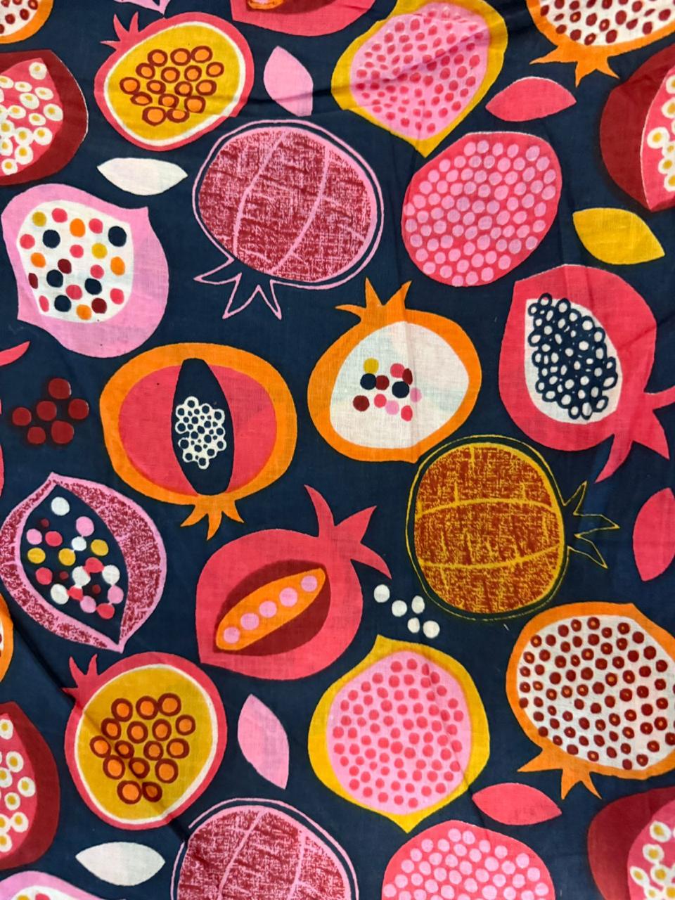 Ladies Sleeveless Dress - Pomegranate Print