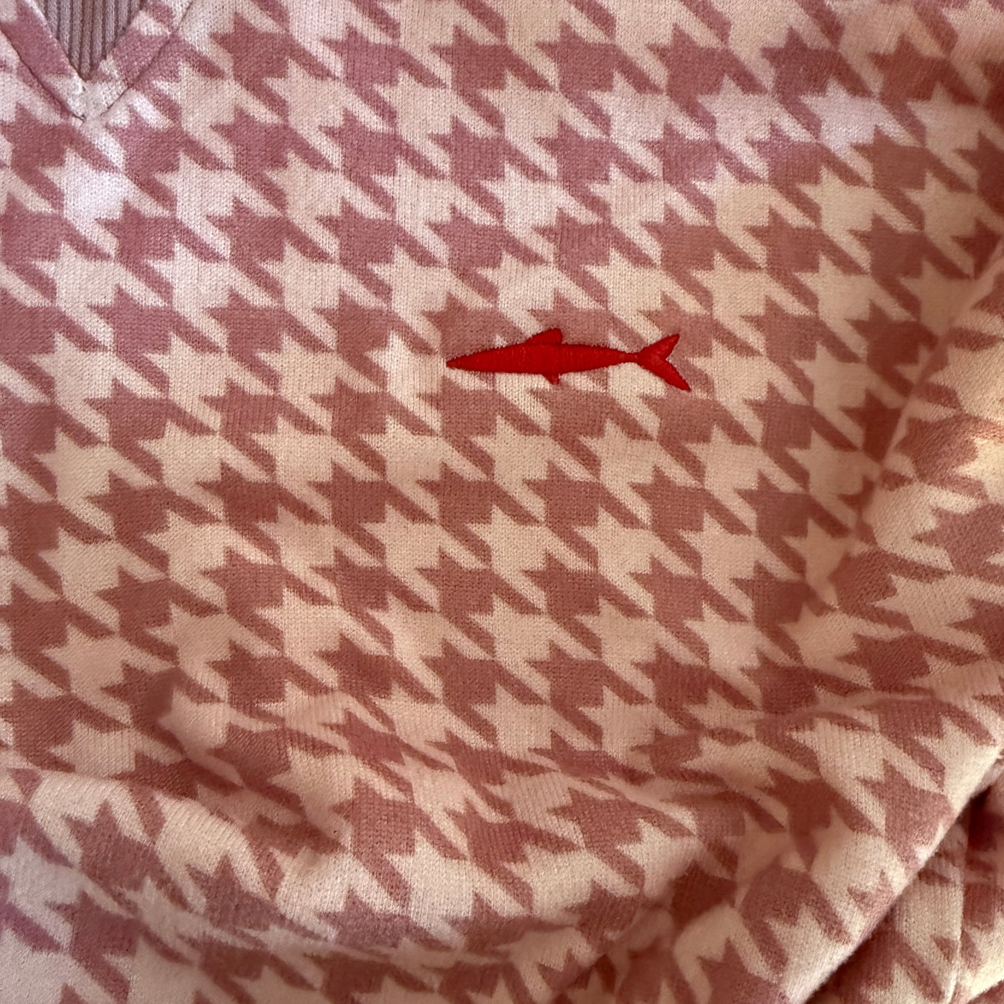 Girls Jumper Dress - Pink and White Houndstooth