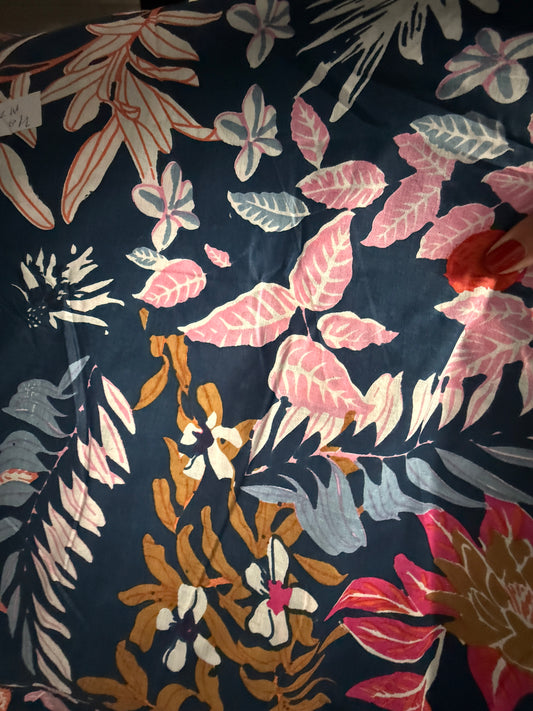 Ladies Shirt Dress - Blue Botanic