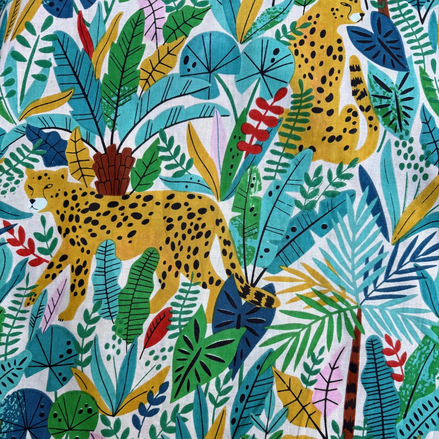 Ladies Shirt Dress - Blue and Green Wild Africa