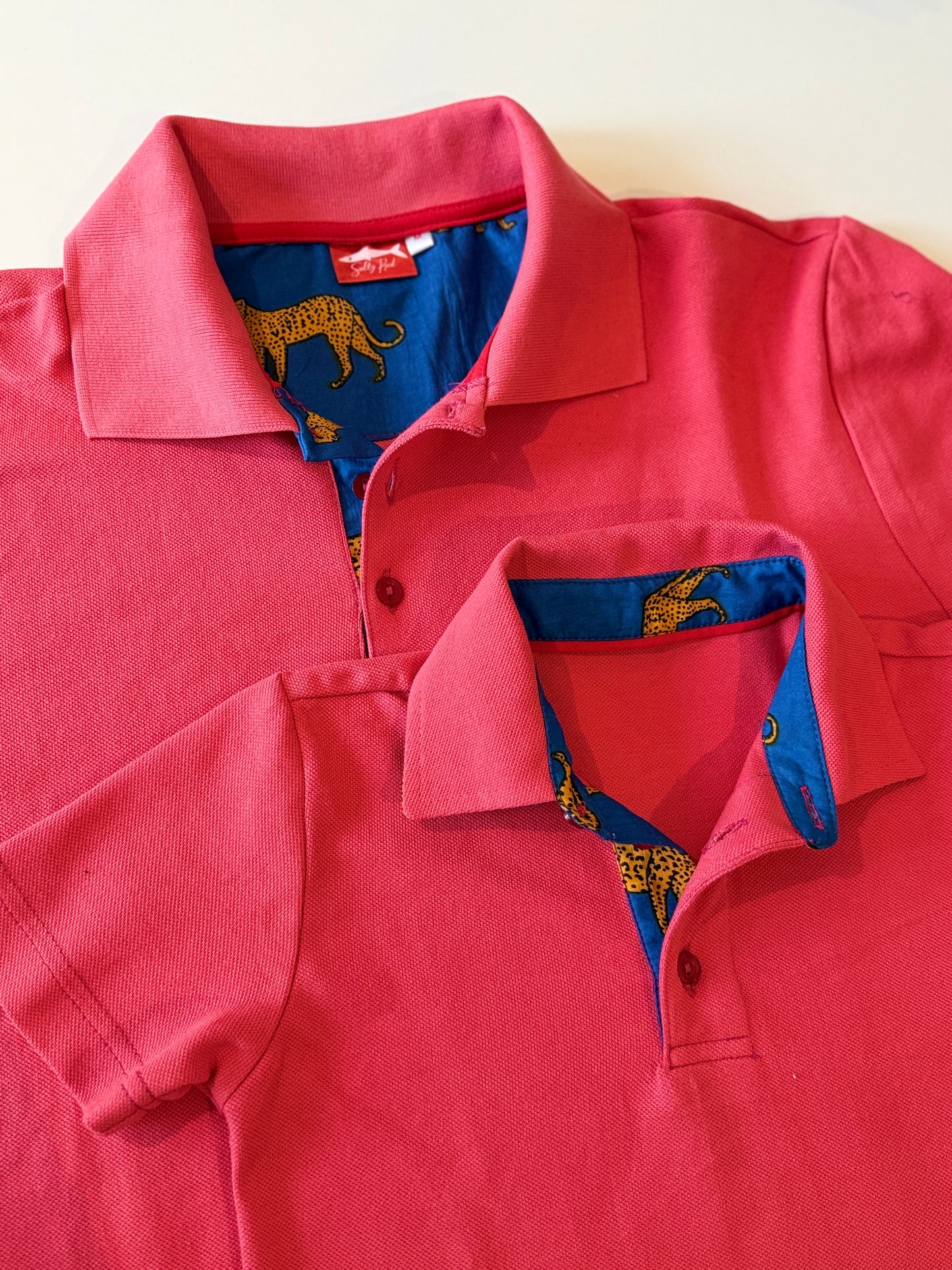 Mens Golfer - Coral - Navy w Orange Leopards Insert