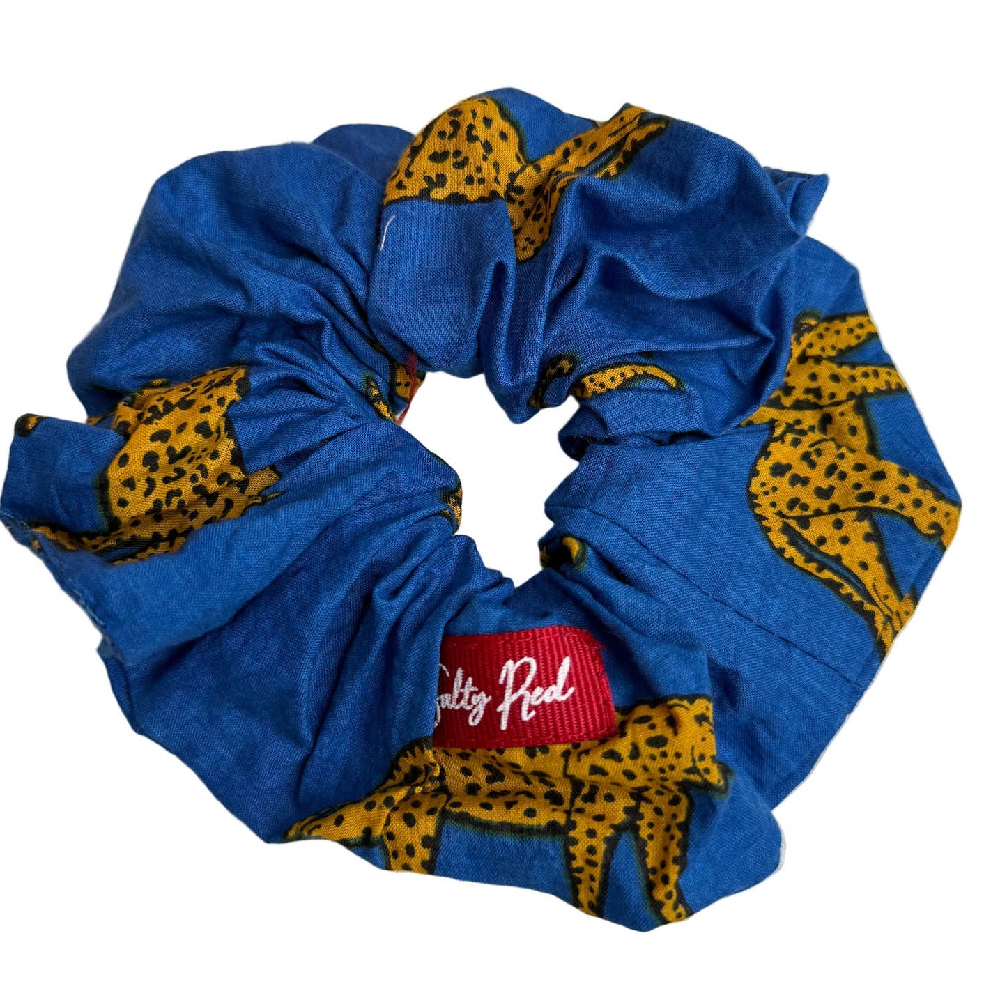 Scrunchie - Royal Blue Leopard