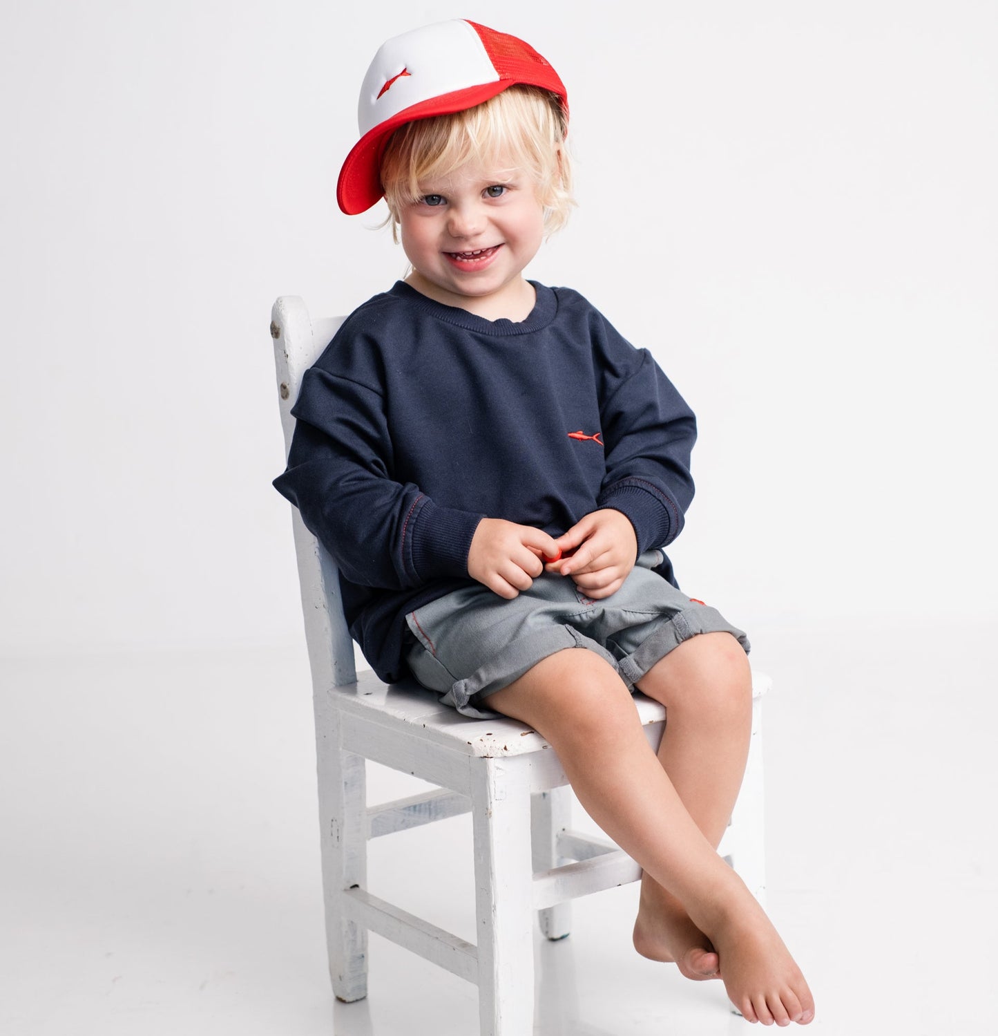 Boys Tracky Top - Navy