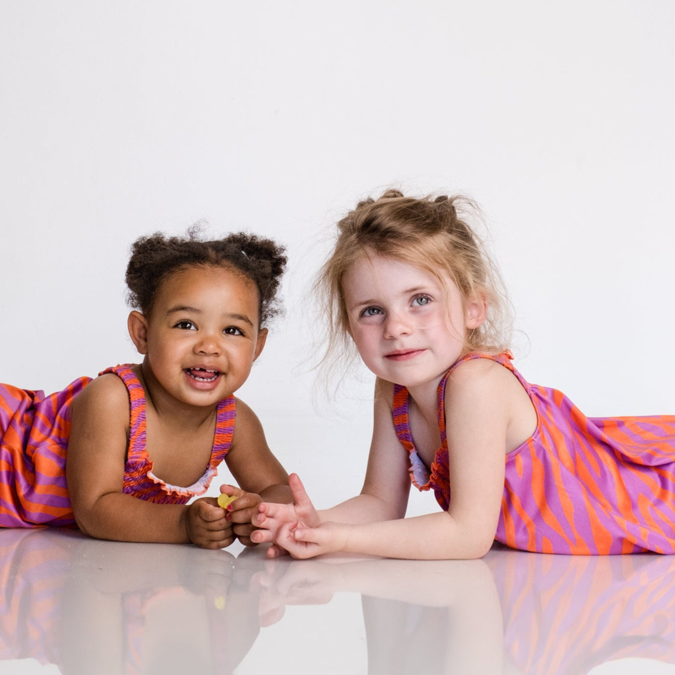 Girls Jumpsuit - Pink and Orange Zebra