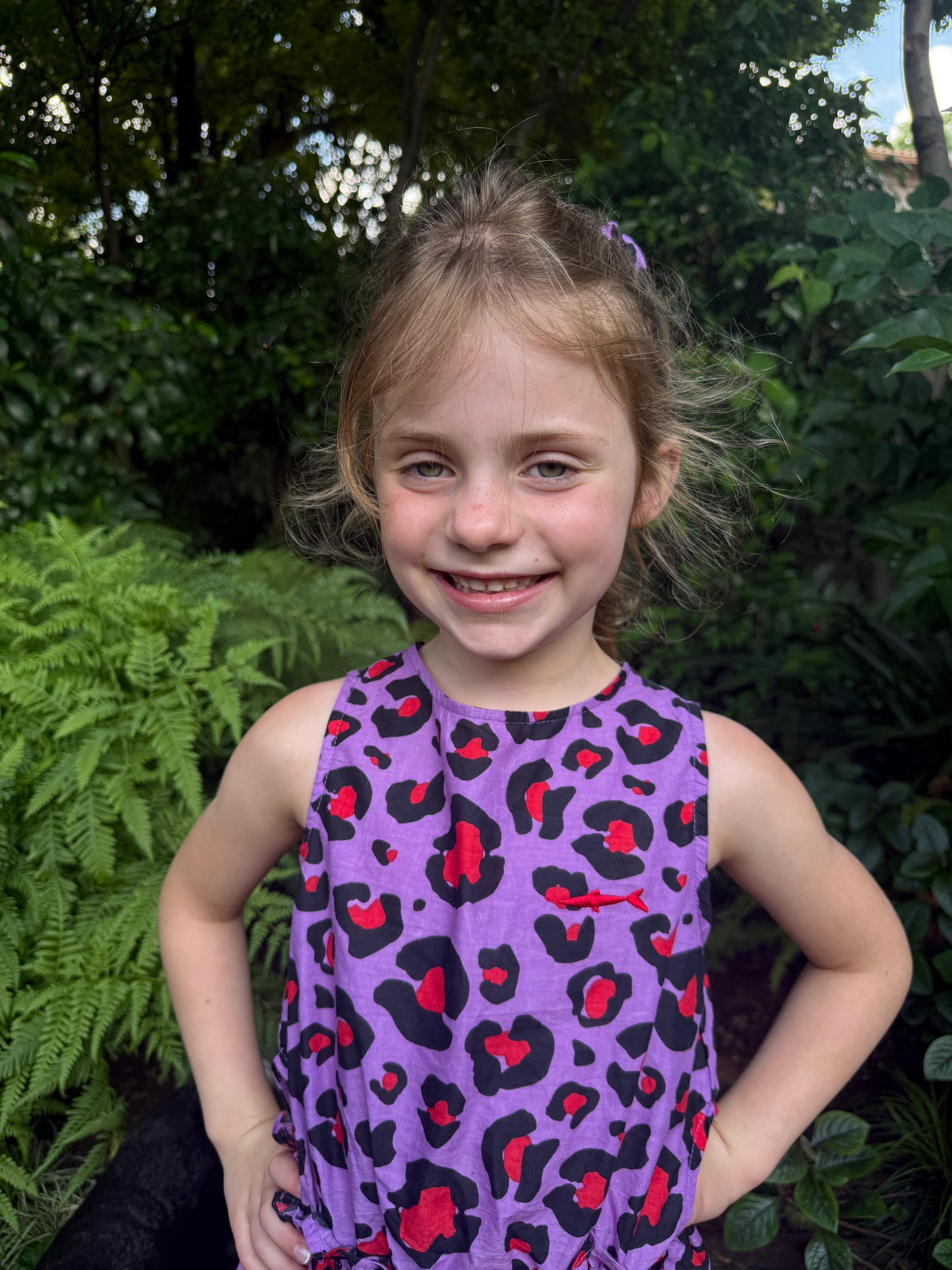 Girls Playsuit - Purple and Red