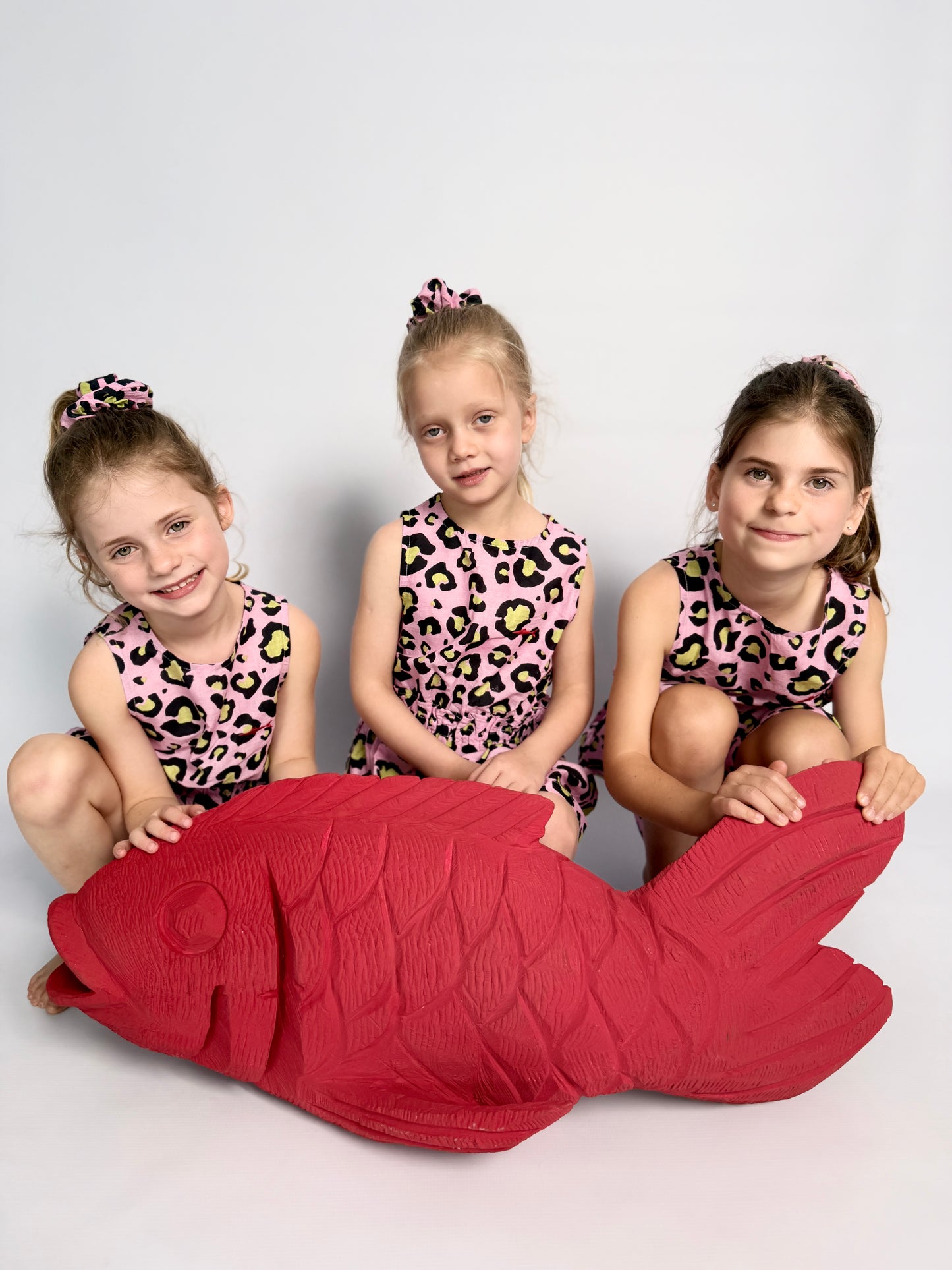 Girls Playsuit - Pink and Black Animal Print