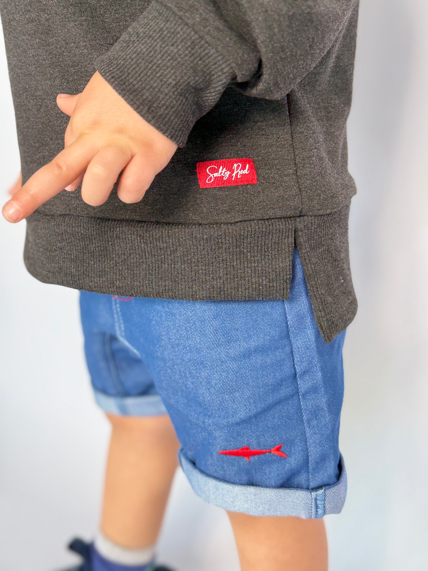 Boys Tracky Top - Charcoal
