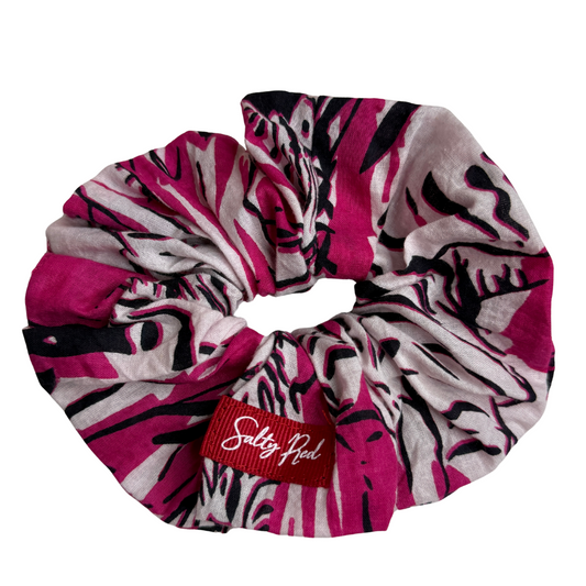 Scrunchie - Pink and Black Zebra