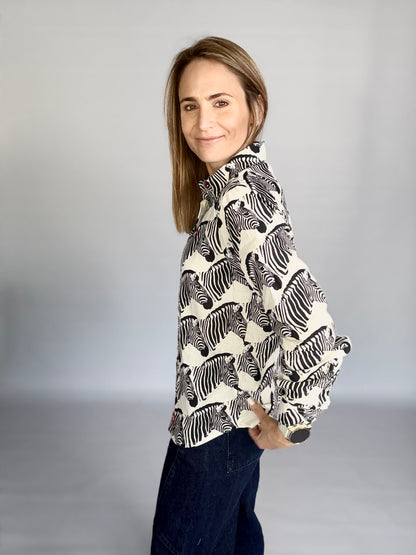 Ladies Shirt - Black Zebra