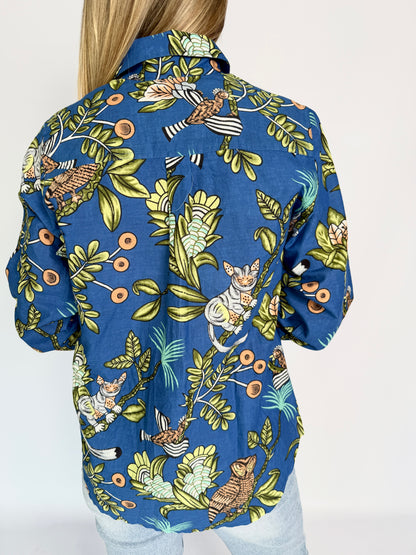 Ladies Shirt - Blue Bird Party