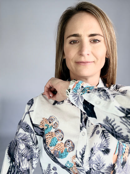 Ladies Shirt - White Owls