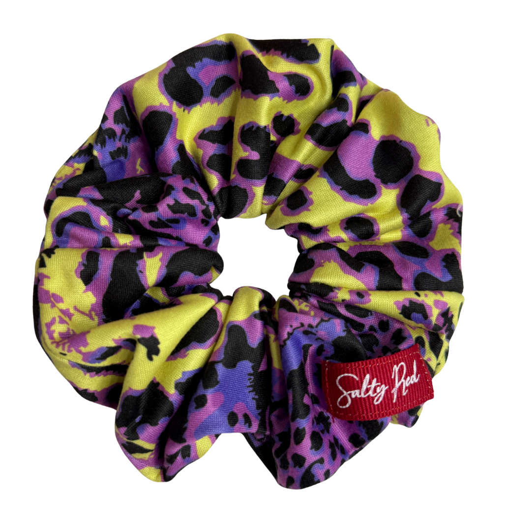 Scrunchie - Purple and Yellow Animal Print