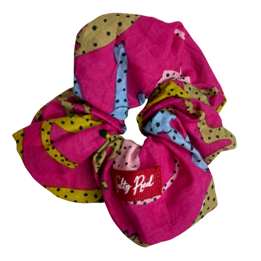 Scrunchie - Cheetah on Pink