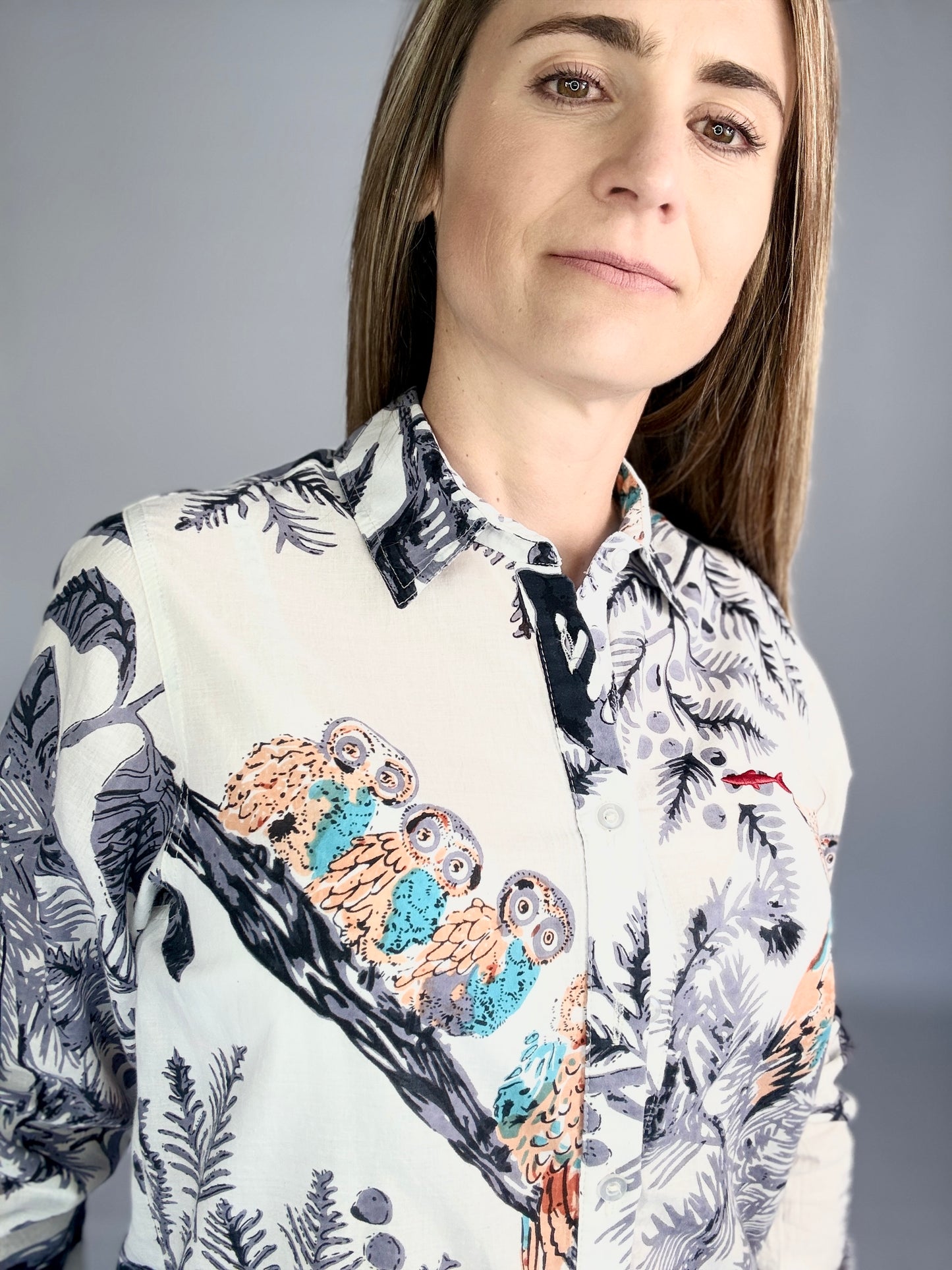 Ladies Shirt - White Owls