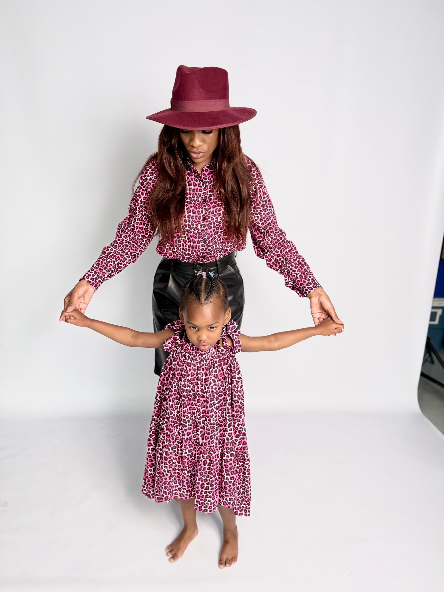 Ladies Shirt - Pink and Black Animal Print
