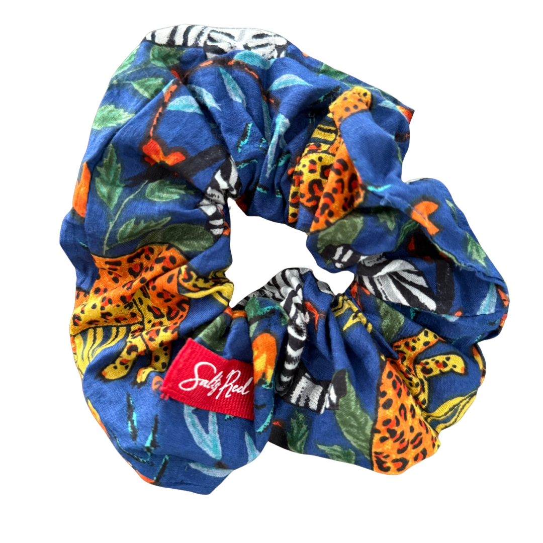 Scrunchie - Blue Wild Safari