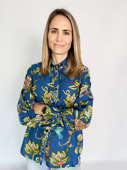 Ladies Shirt - Blue Bird Party