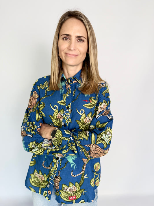 Ladies Shirt - Blue Bird Party