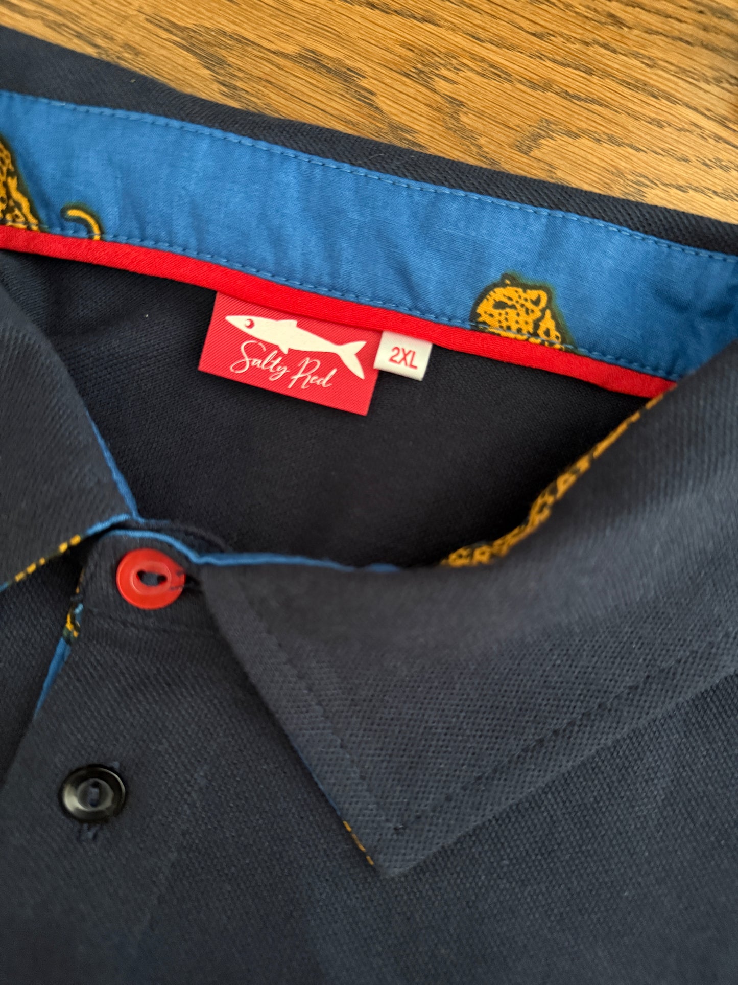 Mens Golfer - Navy - Royal Blue w Orange Leopards Insert