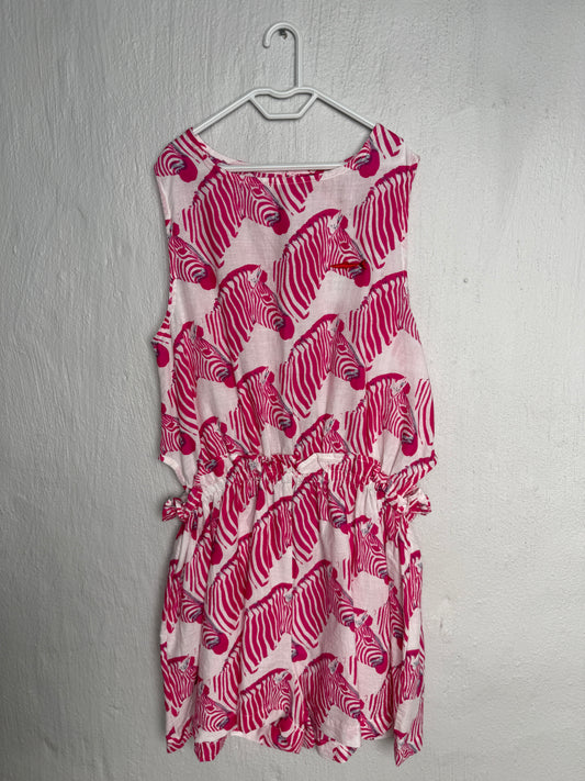 Girls Playsuit - Pink Zebra