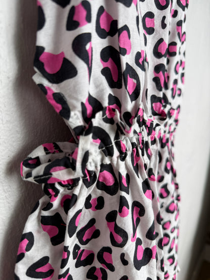 Girls Playsuit - White and Pink