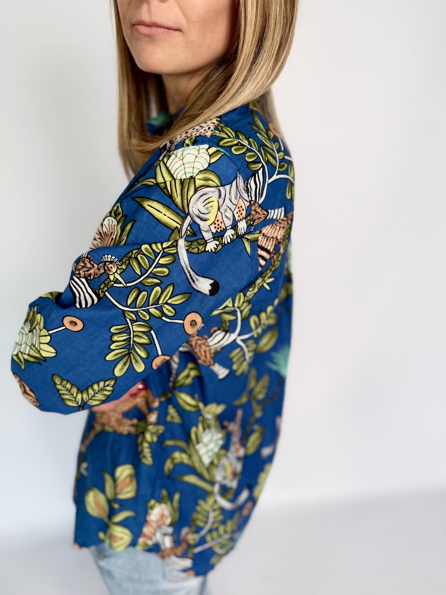 Ladies Shirt - Blue Bird Party