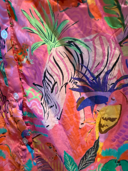 Ladies Shirt - Pink Tropical