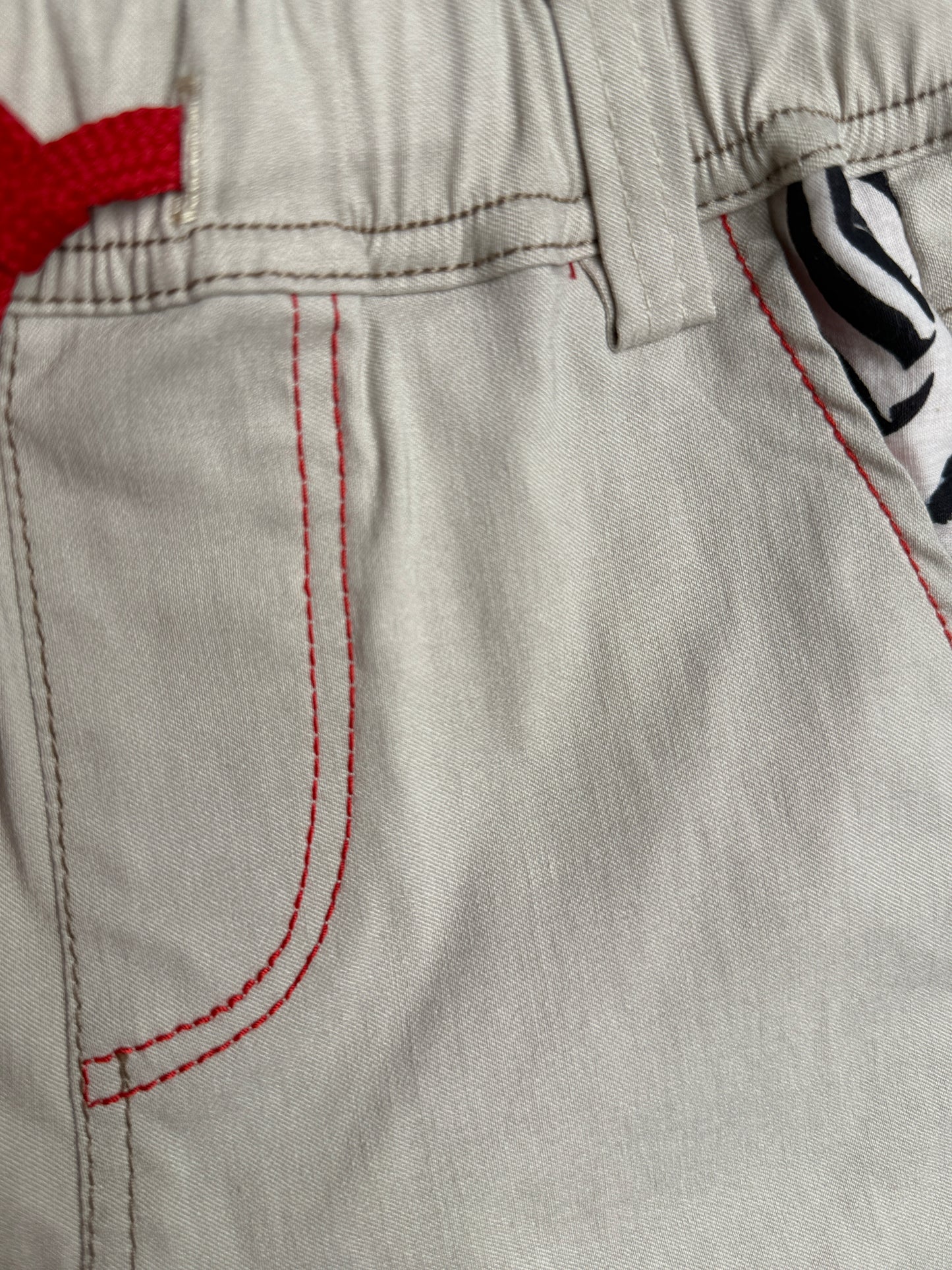 Boys Smart Shorts - Stone - Black Zebra Insert