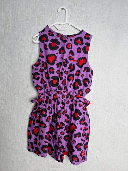 Girls Playsuit - Purple and Red