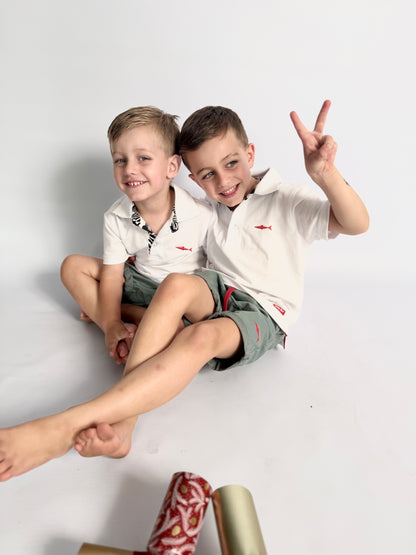 Boys Smart Shorts - Sage - Black Zebra Insert