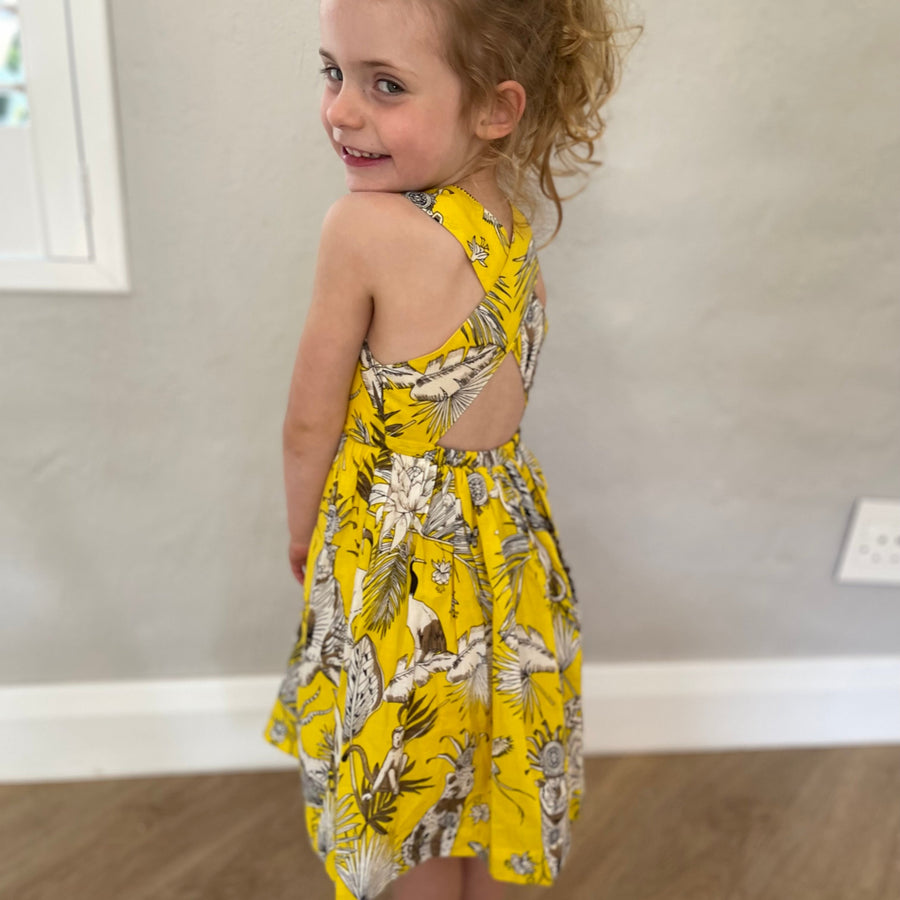 The Angelfish Dress - Yellow Tropical