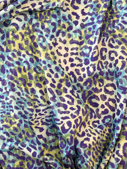 Girls Jumpsuit - Vibrant Aqua Animal Print