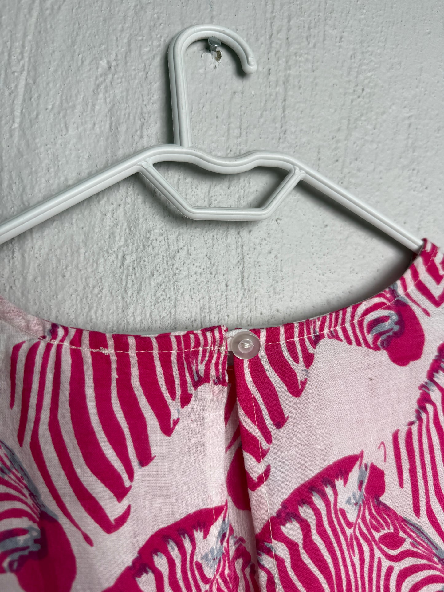 Girls Playsuit - Pink Zebra