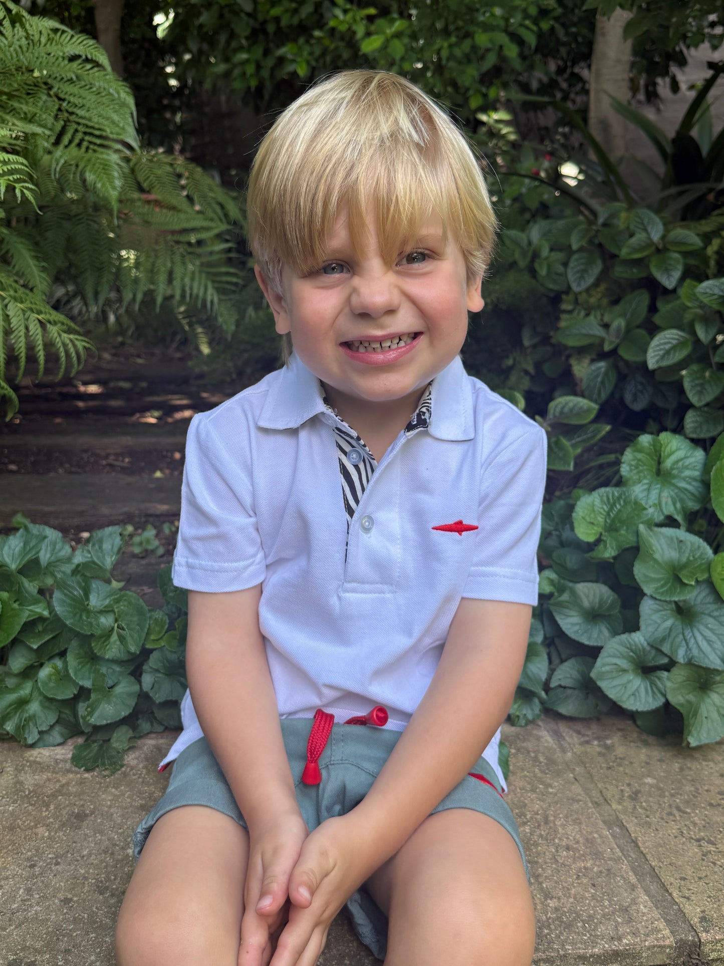 Boys Smart Shorts - Sage - Black Zebra Insert