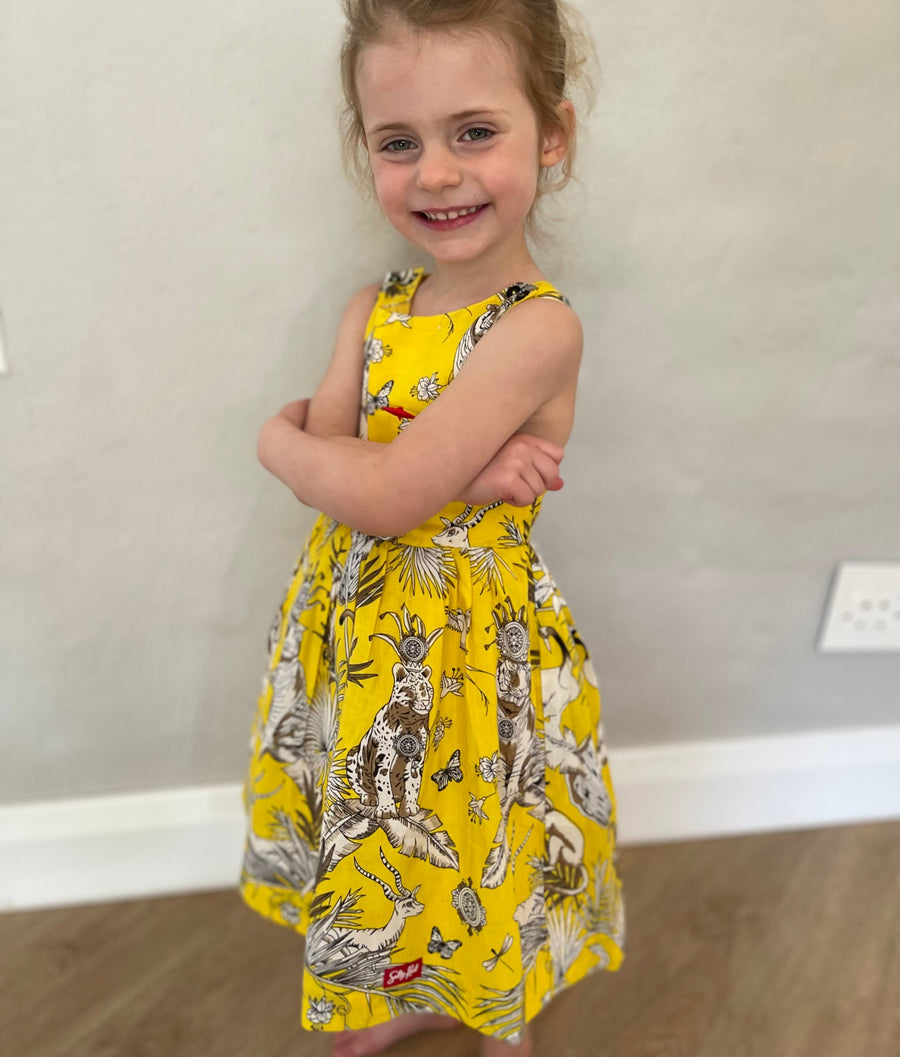 The Angelfish Dress - Yellow Tropical