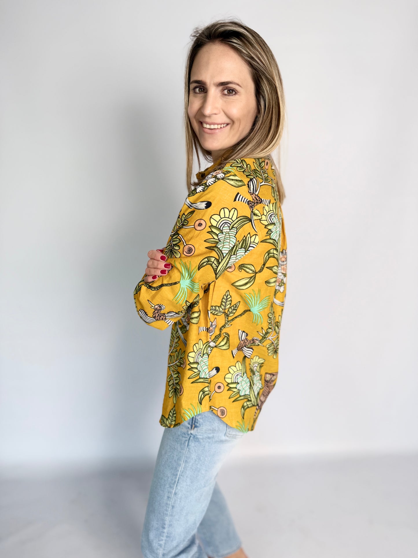 Ladies Shirt - Yellow Bird Party