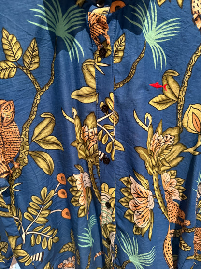 Ladies Shirt Dress - Blue Bird Party