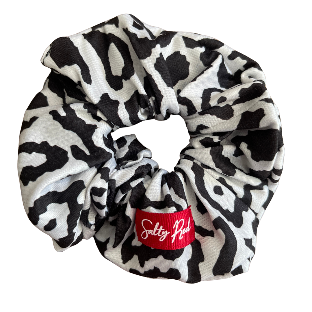 Scrunchie - Black and White Animal Print