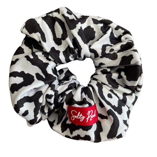 Scrunchie - Black and White Animal Print