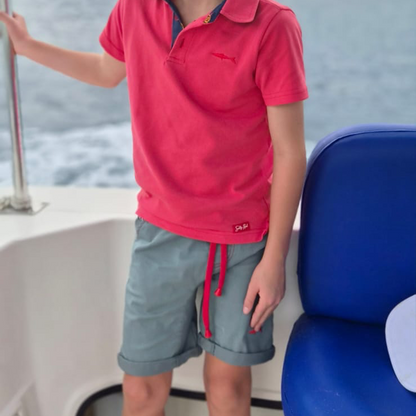 Boys Smart Shorts - Sage - Black Zebra Insert