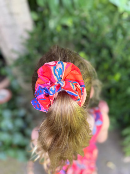 Girls Criss Cross back Dress - Pink Floral